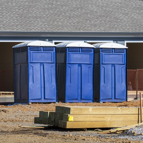 how often are the portable restrooms cleaned and serviced during a rental period in Topsham